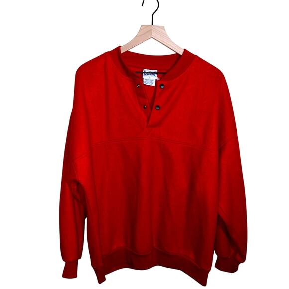 VNTG GLACIERS quarter snap polyester sweatshirt L - Picture 1 of 5